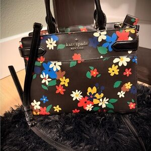 Kate Spade Staci Multicolor Medium Floral Satchel
